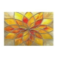 thumbnail image 2 of Toilet Rug Rectangle Bathroom Rugs Non-Slip Soft Plush Machine Washable Contour Bath Mat Yellow Red Floral Stained Glass 24x16, 2 of 9
