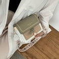 thumbnail image 2 of Fashion Flap Shoulder Bag, Women's Buckle Decor Crossbody Purse With Wide Strap, 2 of 5