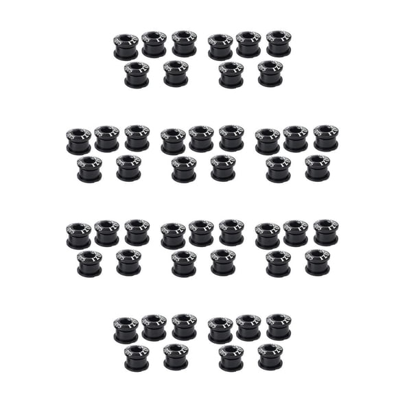 Eigraketly 5 piezas pernos de vástago de bicicleta tornillos de máquina de liso resistentes al desgaste Multicolor componentes de ciclismo Placa simple,negro 10piezas