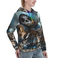 thumbnail image 6 of Lsque Cute Skeletons Figurines Pattern Casual Women's Hoodie,Hooded Sweatshirt with Kangaroo Pocket,Pullover Hoodie with Eye-catching Drawstrings-Small, 6 of 7