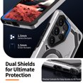 thumbnail image 6 of Dteck Magnetic Case for Samsung Galaxy S24 Ultra,Shockproof TPU+PC Ring Holder Case Compatible with Mag Safe Military Drop Protection Kickstand Back Cover,Gray, 6 of 7