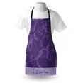 thumbnail image 3 of Romantic Apron Lavender Colored Romantic Themed Image with Hand Drawn Hearts Image, Unisex Kitchen Bib Apron with Adjustable Neck for Cooking Baking Gardening, Eggplant Purple and Lilac, by Ambesonne, 3 of 3