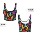 thumbnail image 6 of Goofa Colorful Cats Printed Sports Bras for Women, High Impact Running Bra Workout Crop Tank Tops Longline Sports Bra Push up-X-Large, 6 of 9