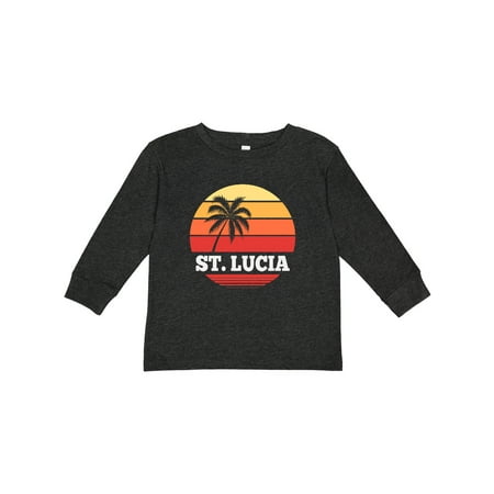 

Inktastic St Lucia Vacation Travel Cruise Boys or Girls Long Sleeve Toddler T-Shirt