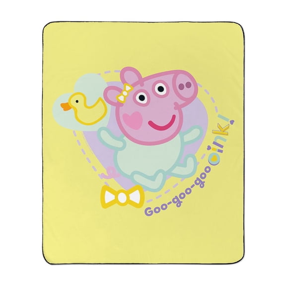 CafePress - Peppa Pig: Goo Goo Goo Oink! - 50" x 60" Water-Resistant Outdoor Picnic Blanket