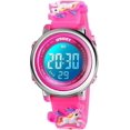 thumbnail image 1 of Kids Watch 3D Cartoon Toddler Wrist Digital Watch Waterproof 7 Color Lights with Alarm Stopwatch for 3-10 Year Boys Girls Little Child A Pink Unicorn, 1 of 5