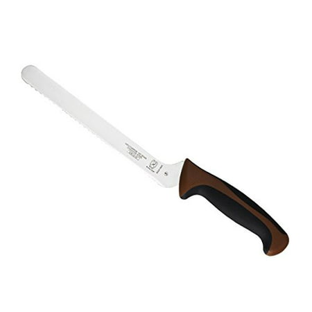 

Mercer Culinary Millennia Colors Brown Handle 8-Inch Offset Wavy Edge Bread Knife