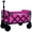 Pink, variant on Pink Expandable Dual-Layer Utility Wagon 225LBS Capacity Foldable Grocery Cart with 360° Swivel Wheels for Camping Shopping Sports Gardening Fishing