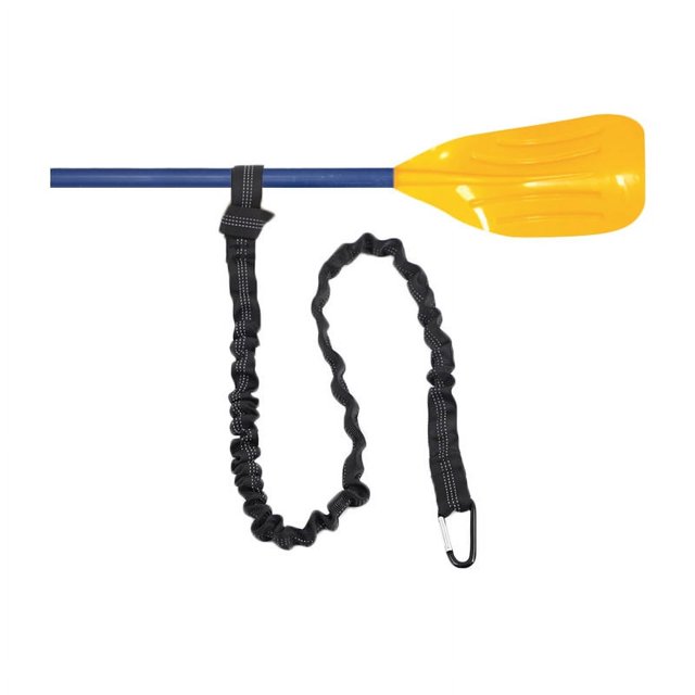 Correa elástica para remo de Kayak, correa de paleta ajustable (negra), 1 Uds.