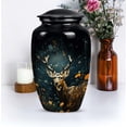 thumbnail image 4 of Wildlife Dear Forest - Urn For Adult Male - Cremation Urns - 10 Inch - Large With Velvet Bag - Memorial Urns For Mom & Dad - Funeral Urn For Ashes - Human Remains Urn - Large Urn For Human Ashes, 4 of 5