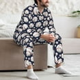 thumbnail image 7 of Hirioo Cute Basebal for Men's Pajama Sets 2 Piece Pjs Men's Long-Sleeved Pajama Set Button Down Sleepwear,S-XXL-Small, 7 of 7