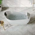 thumbnail image 5 of 59-in L White Acrylic Right Drain Freestanding Whirlpool Tub with Faucet - Handshower - Headrest - 7 Water Jets, 5 of 17