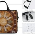 thumbnail image 3 of AWERP Decorative Colorful Bohemian Pattern Snowflake White Yellow Brown Grey Leaves Laptop Sleeve Carrying Bag 12inch, 3 of 5