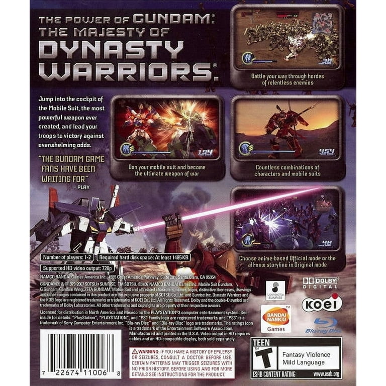 Dynasty Warriors : Gundam - PS3 - Jeu Occasion Pas Cher