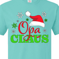 thumbnail image 4 of Inktastic Opa Claus with Christmas Santa Hat and Snowflakes T-Shirt, 4 of 5