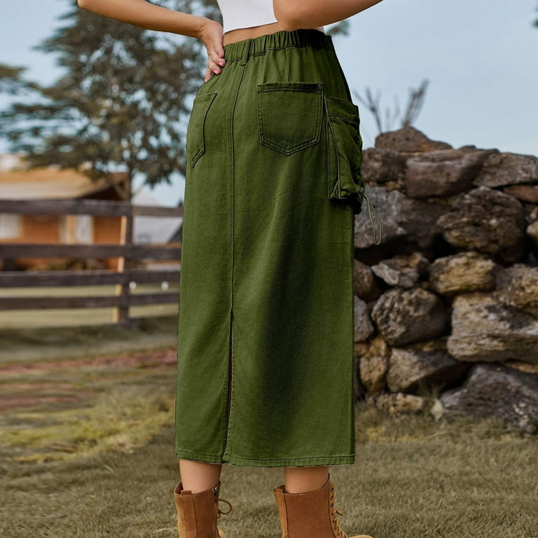 GaThRRgYP Cargo Skirts for Women Plus Size,Women's Spring
