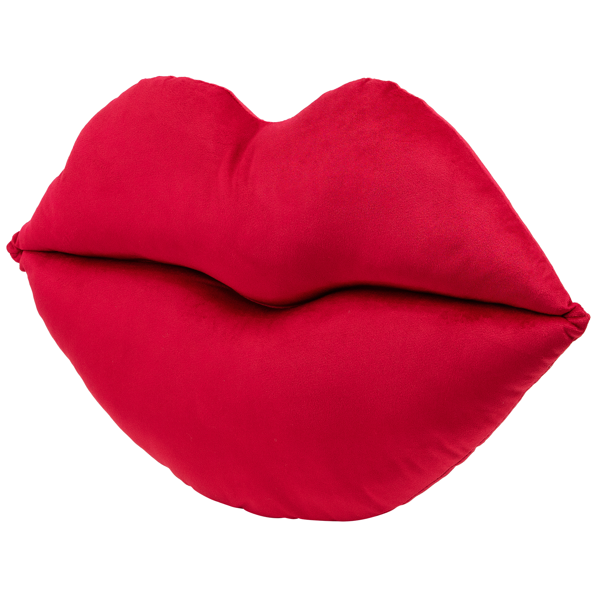 Lip-Shaped Cotton Throw Pillows - 16" x 24" - Ruby Red - Set of 2