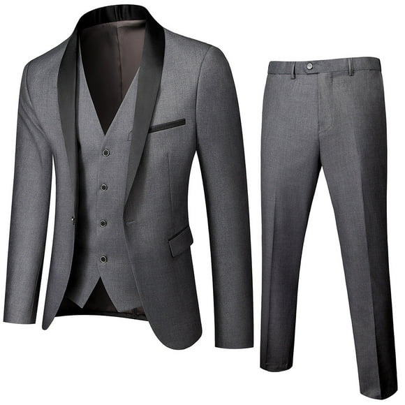DPTALR Men's Business Casual, Men's Wedding And Groom Dresses (coat + Vest + Trousers)