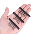 thumbnail image 5 of 24 Pieces Steel Cloth Wig Combs and Clips Set - 7-Teeth Hair Accessories Tools for Making Wigs and Hairpieces (Black), 5 of 6