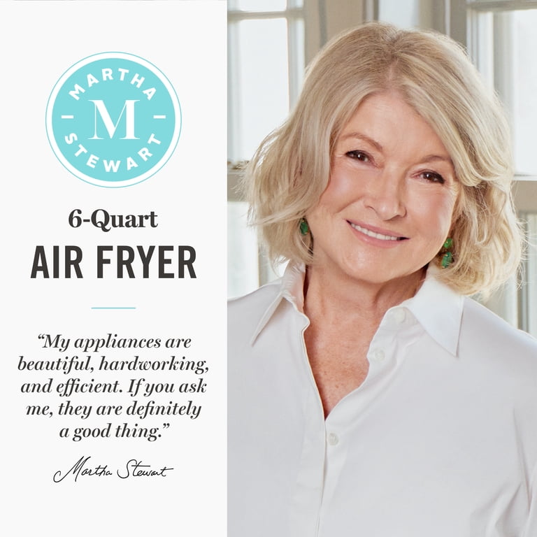 Martha Stewart 6 Qt Slim Air Fryer, 6-in-1, Linen Cream photo 2