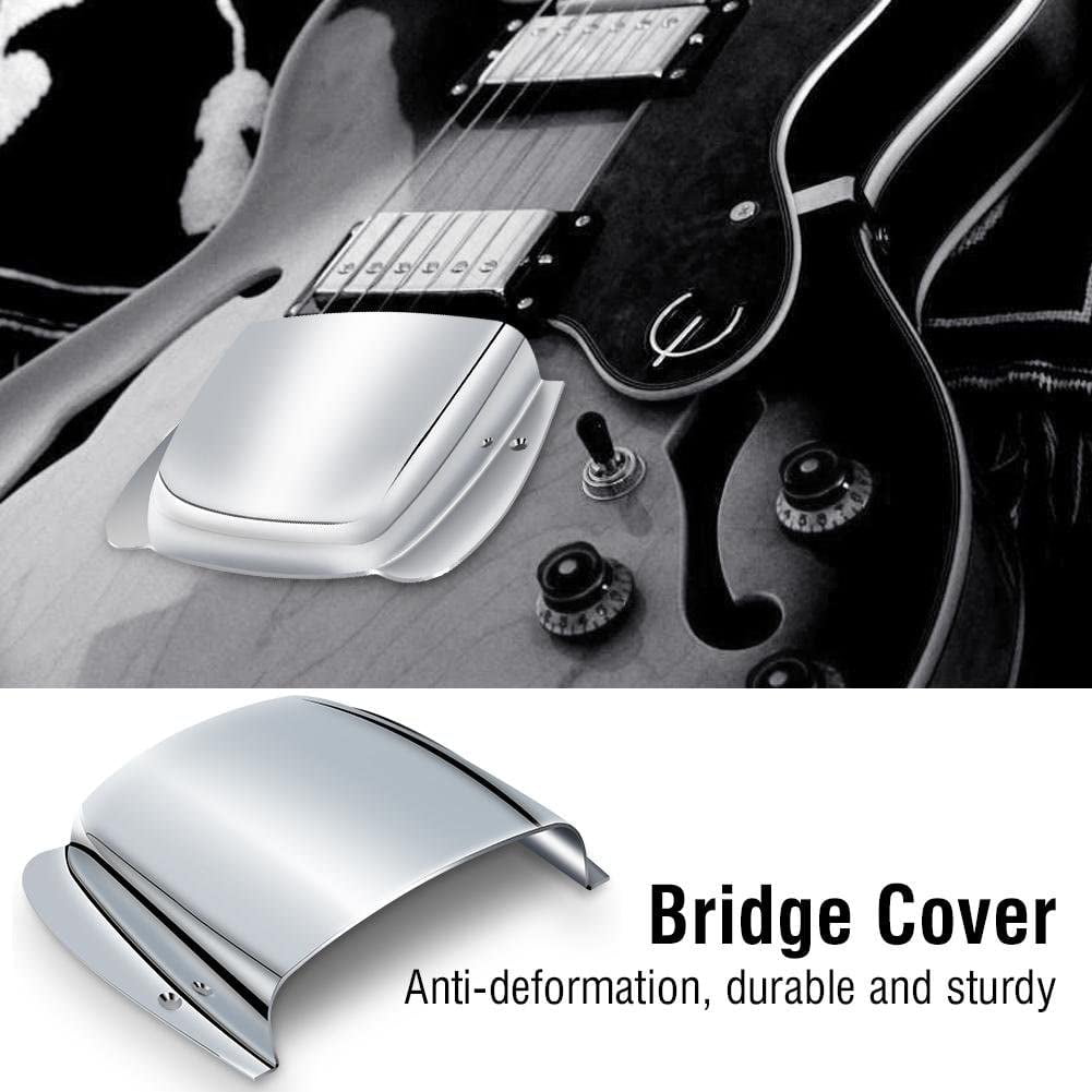 Silver Alloy Pickup Bridge Cover Set Replacement Parts for JB Bass Guitar Guitar Bridge Cover 