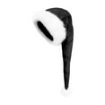 thumbnail image 3 of Long Santa Hat with Plush Brim for Adults Christmas Santa Hat (Black One Size), 3 of 3