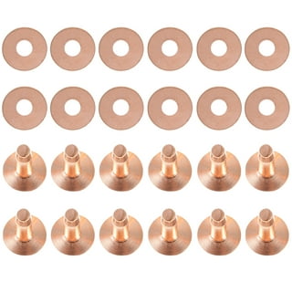 10 Pack #12 Solid Brass Rivets and Burrs - 20 Pieces Total - 3/4 (L) -  Leather Fastener - Leather Rivets - Brass Rivet