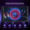 thumbnail image 3 of Receptor Estéreo De Coche Bluetooth De Doble Din De Alta Definición De 7 Pulgadas Radio De Vídeo Para Coche Reproductor De Mp5 Soporte Mirror Link Con Control Remoto Para Viajar En Coche Escuchar Yuarrent VI006320-00, 3 of 7