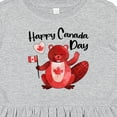 thumbnail image 4 of Inktastic Happy Canada Day Cute Red Beaver with Canadian Flag Girls Toddler Dress, 4 of 5