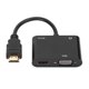 thumbnail image 4 of Adaptador portátil HDMI a HDMI+VGA con cable de vídeo convertidor de audio Plug and Play, 4 of 8