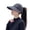 Black, variant on Sun Hats for Women UV Protection Visor Hat with Wide Brim Adjustable Ponytail Hole Breathable for Outdoor
