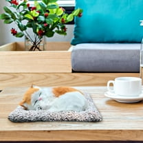 OEFNTAC Toys Simulation Cat Toy with Sound and Cloth Mat for Kids Gift and Interactive Play 27x19cm Baby Toys