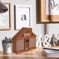 thumbnail image 4 of House Shape Wooden Money Box With Counter Wooden Crafts Money Saving Box Portable Coin Bank Brown Money 1000 G, 4 of 5