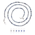 thumbnail image 1 of Cadena de gafas Uxcell para mujeres, collar de soporte de gafas de cuentas de piedra natural, lanyard de gafas de cristal Bohemia de 28 pulgadas con bucles de silicona, azul, 1 of 7