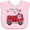 AD-Pink, variant on Inktastic Valentine Fire Truck with Cute Dalmatian and Hearts Boys or Girls Baby Bib