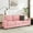 Pink, variant on 83.86" Corduroy 3 - Seater Sofa with Cup Holders for Drinks / Suits Modern Decor, Comfortable Relaxation