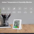 thumbnail image 3 of Geevon Digital Hygrometer Indoor Thermohygrometer, Room Thermometer Indoor with Accurate Sensor, Humidity Meter for Home Garage Greenhouse Baby Room (White), 3 of 7