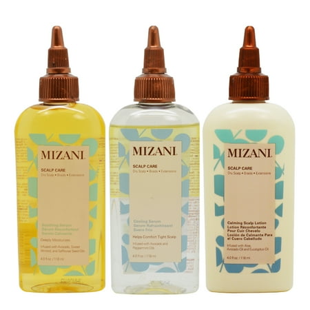 - Mizani Scalp Care Set (Soothing Serum+ Cooling Serum+ Calming Lotion 4oz)