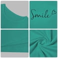 thumbnail image 4 of T-Shirts pour Femmes, Blouse à Manches Courtes Imprimé Floral Décontracté pour Sortir, Vert S, 4 of 6