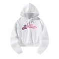 thumbnail image 1 of Sudaderas con capucha informales para mujer, jersey recortado con cordón, sudadera blanca, manga larga, suéteres de moda, Tops para correr en la calle XL, 1 of 8