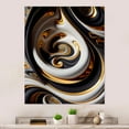 thumbnail image 2 of Designart Gold And Black Stained Glass Spiral IV Canvas Wall Art, 2 of 5