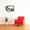 thumbnail image 2 of Washington Home State Silhouette Solid Steel Home Decor Decorative Accent Metal Art Wall Sign, 2 of 3