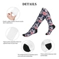 thumbnail image 5 of Lsque Rose Flowers Pattern Sport Compression Socks for Men & Women 15-20 mmHg Knee High Nurse Pregnant Running Medical and Travel Athletic, 5 of 6