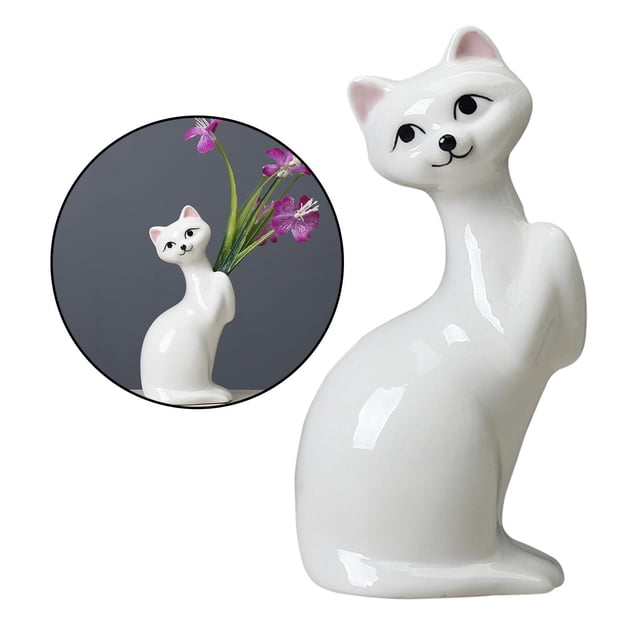 Maceta decorativa Macarena gato mini caja cerámica plantas dibujos animados