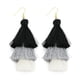 thumbnail image 5 of Minnieouse 1 par de pendientes de borla bohemios, joyería exagerada, accesorios para mujer, pendiente para el Día de San Valentín, negro, Negro Blanco Gris 2Conjunto, 5 of 6