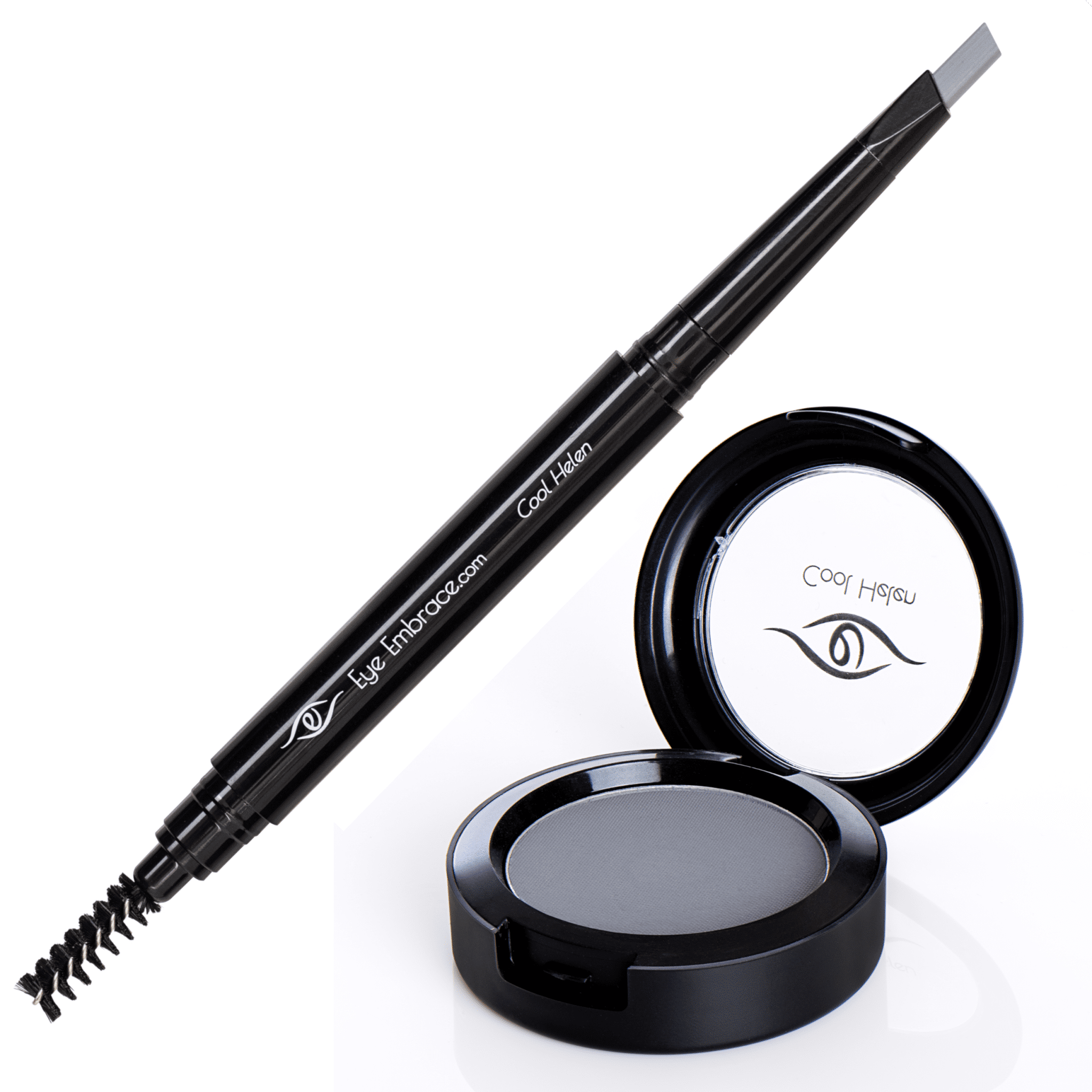 Eye Embrace Light Gray Eyebrow Pencil And Powder Bundle Cool Helen 