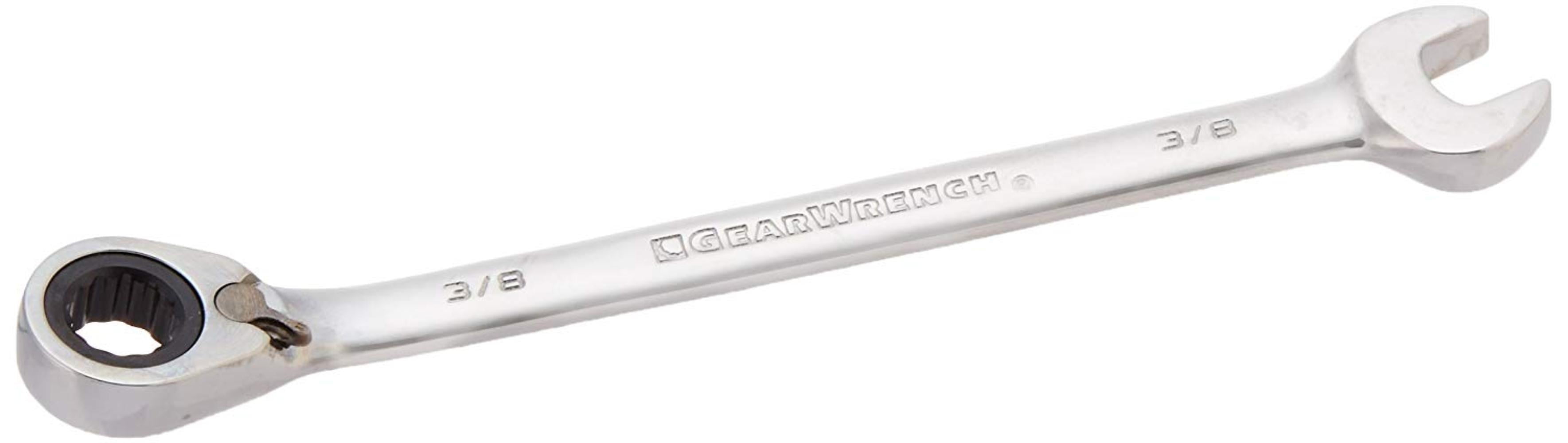 9526 3/8Inch Reversible Combination Ratcheting Wrench, Compact reversing lever no need to