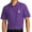 Purple, variant on Mens Patriotic Sailboat Sailing Patch Short Sleeve Polo Shirt, Extra-Small White