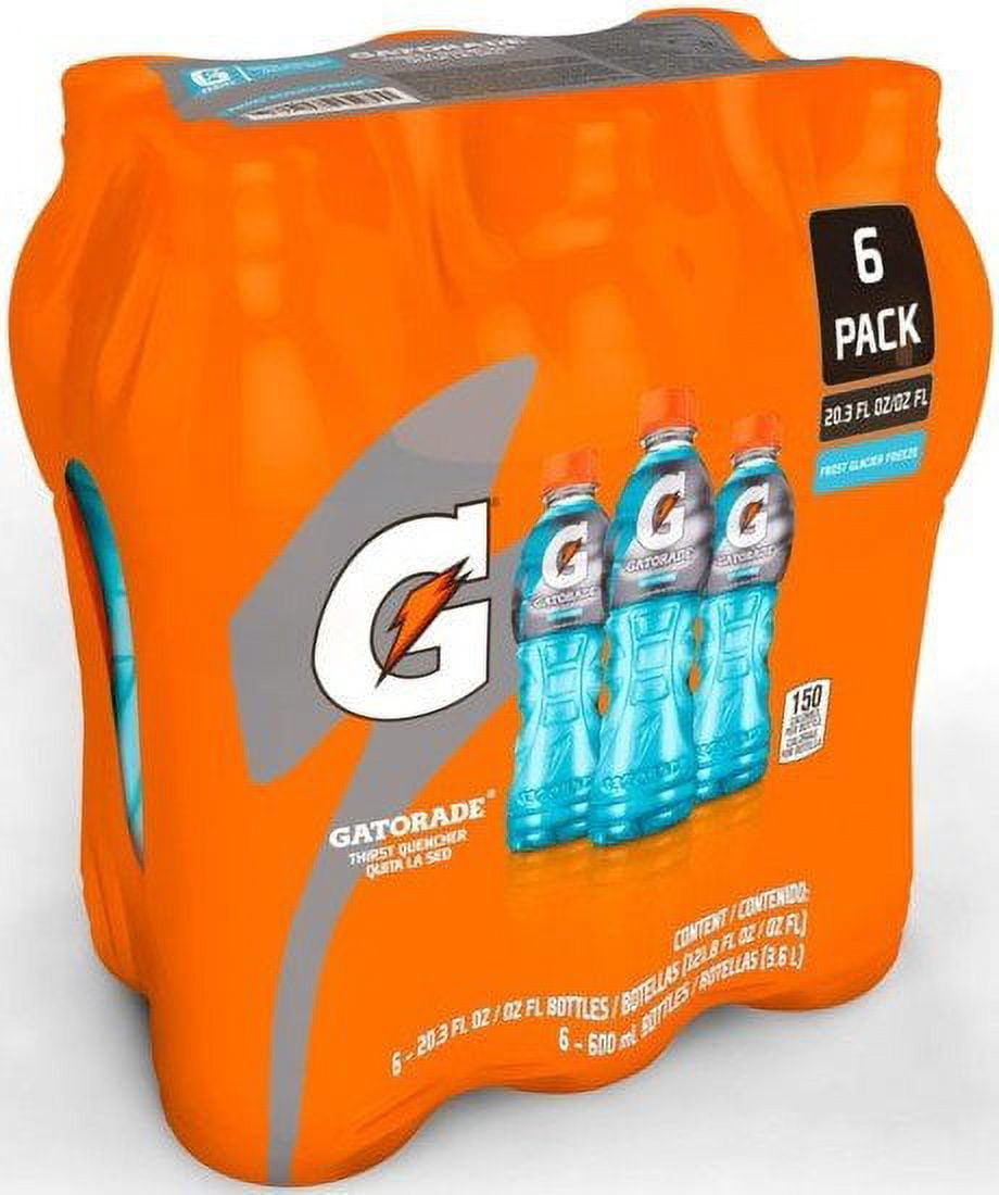 Gatorade Thirst Quencher Glacier Freeze, No Allergens, 20.28 fl oz, 6 Pack