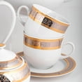 thumbnail image 6 of Porcelain Cup for Mocha Cappuccino Tea and Coffee 9.13 fl oz (270 ml) Royal Dinner Porcelain Tea Cup and Saucer Set Pretty Tea Cup with Matching Saucer, 6 of 9
